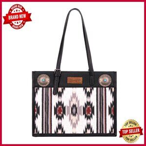 Aztec Western Shoulder Bag Canvas Tote for Women Boho Chic Work Travel